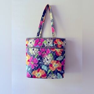 Vera Bradley Jazzy Blooms Quilted Tote Bag Colorful Floral